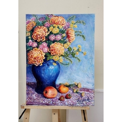 Tranh Sơn Dầu - Mùa Xuân Bên Cửa Sổ - ADC78