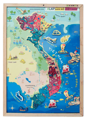 Đồ Chơi Xếp Hình Bản Đồ Việt Nam A3