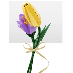 Đồ Chơi Xếp Hình Hoa Tulip Vàng Tím Dịu Dàng-Sembo-601255