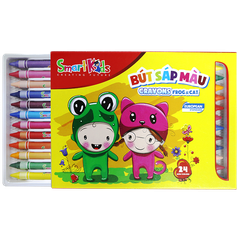 Bút Sáp Màu Smartkids Frog & Cat SK CR0008 24 Màu