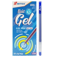 Bút Gel Bitex Mực Xanh 0.5mm G04