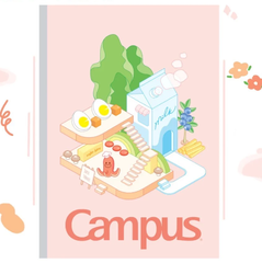 Vở Kẻ Ngang Campus 7386 Có Chấm Isometric 80 Trang