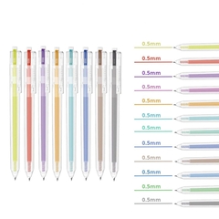 Bút Gel Bấm Deli 0.5mm EG118-YL Màu Vàng