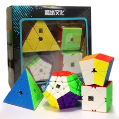 Đồ Chơi Rubik Mofangjiaoshi Gift Packing With 4 Cubes Stickerle SP003716