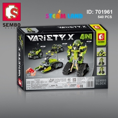 Đồ Chơi Robot Biến Hình Xe Địa Hình 4In1 Green-Sembo 701961