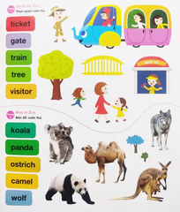 Bé Vui Học Tiếng Anh Cùng Sticker - Trong Vườn Thú
