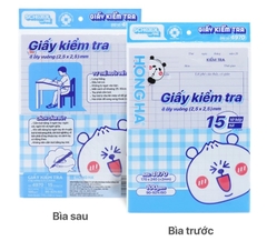 Giấy Kiểm Tra 4 Ôly Cấp 1 Hồng Hà 4970 (15 Tờ Kép)