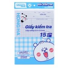 Giấy Kiểm Tra 4 Ôly Cấp 1 Hồng Hà 4970 (15 Tờ Kép)