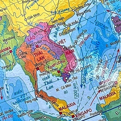 Địa Cầu Hành Chính Phi 30 Đế Gỗ