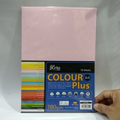 Bìa Màu A4 10 Tờ CAMPAP CR36555 DL180 gsm - Màu Hồng Nhạt