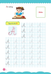 Cùng Khủng Long Tập Viết Chữ Cơ Bản - Chữ Cái Tiếng Việt Viết Hoa - Quyển 6 (Sticker Bé Gái)