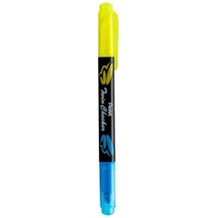 Bút Nhớ Dòng Pentel SLW8-GF 2 Đầu Vàng - Xanh Da Trời
