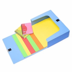 Cặp Hộp Rỗng 10cm Flexoffice 100-A4 FO-BF03 Màu Xanh