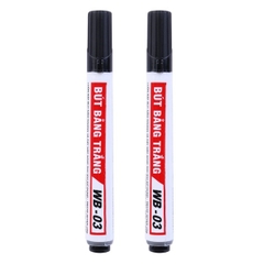Vỉ 2 Bút Lông Bảng Thiên Long WB-03 - Mực Đen