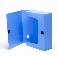 Cặp Hộp Rỗng 10cm Flexoffice 100-A4 FO-BF03 Màu Xanh