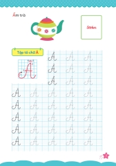 Cùng Khủng Long Tập Viết Chữ Cơ Bản - Chữ Cái Tiếng Việt Viết Hoa - Quyển 6 (Sticker Bé Gái)