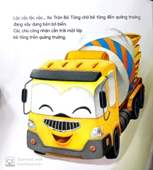 Thế Giới Xe Công Trình - Xe Trộn Bê Tông Vất Vả