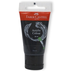Tuýp màu vẽ acrylic 30ml Faber-Castell - Màu Đen