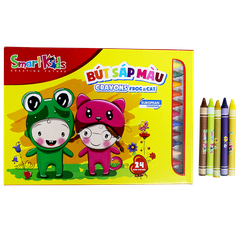 Bút Sáp Màu Smartkids Frog & Cat SK CR0008 24 Màu