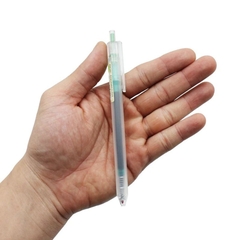 Bút Gel Bấm Deli 0.5mm EG118-LG Màu Xanh Lá Nhạt