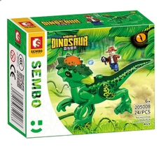 Đồ Chơi Lego Khủng Long Dilophosaurus Xanh Lục-Sembo-205008