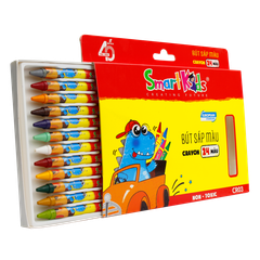 Bút Sáp Màu Smartkids Dino 24 Màu/CR03