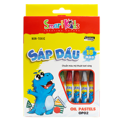 Bút Sáp Dầu Smartkids 18 Màu Dino OP02
