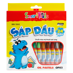Bút Sáp Dầu Smartkids 24 Màu Dino OP03