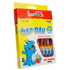 Bút Sáp Dầu Smartkids 18 Màu Dino OP02