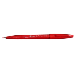Bút Dạ Nét Cọ Pentel SES15C-B Màu Đỏ