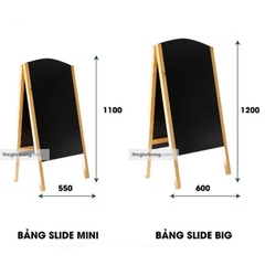 Bảng Menu Chân Đứng Khung Gỗ Slide Mini 8070191905501