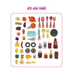 Đồ Chơi Bộ Bếp Hồng Lớn 43 Chi Tiết SH0059