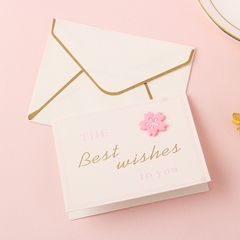 Thiệp Gấp Dán Hình Nổi Best Wishes