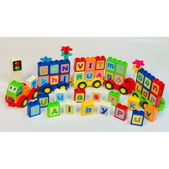 Đồ Chơi Xếp Hình Sáng Tạo Foxi 012 - Đoàn Tàu Kéo Chữ