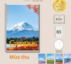 Vở Kẻ Ngang Campus B5 MOUNTAIN FUJI 0391 Có Chấm Giấy Nhật 80Tr