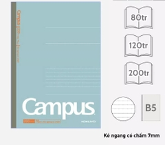 Vở Kẻ Ngang Campus Có Chấm Kusumi B5 8765 80Tr