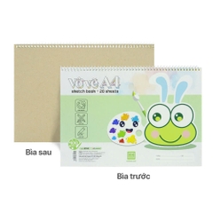 Vở Vẽ Lò Xo A4 Hồng Hà Ếch Cốm 8155 (20 Tờ)