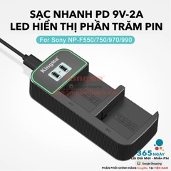 Bộ Sạc Đôi KingMa NP-F550.750.970 Phiên Bản Sạc Nhanh Gấp 1.8 Lần . For NP-F550, NP-F750, NP-F970
