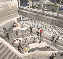 Phối cảnh tổng thể của mặt bằng CG