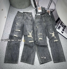 J8 xuông dài wash xám đậm