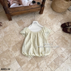 Áo kiểu babydoll hoa nhí bèo tay