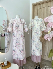 Áo dài nẹp sen