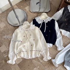 Áo len set ghile nấm cổ bèo