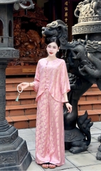Đồ lam tơ tằm 3 lá may mắn