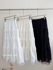 Chân váy maxi mới ren hoa