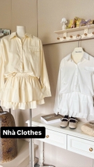 Set sơ mi tay dài + cv tầng