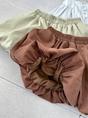 Set áo kẻ 2 dây quần bí ngắn phồng