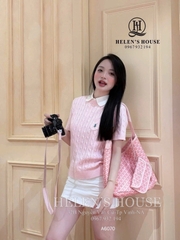 Áo len tay cộc thừng ngựa túi