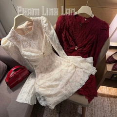 Đầm body tay dài vòng vàng ngực