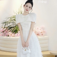 Đầm thiết kế sang trọng ren chân choàng nữ hoàng